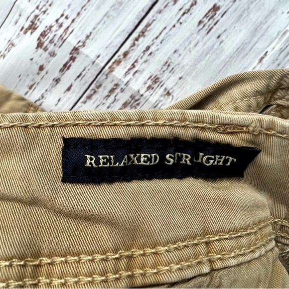 American Eagle Khaki Tan Relaxed Straight Pants size 32x34 (inseam is really 30) - Picture 4 of 7